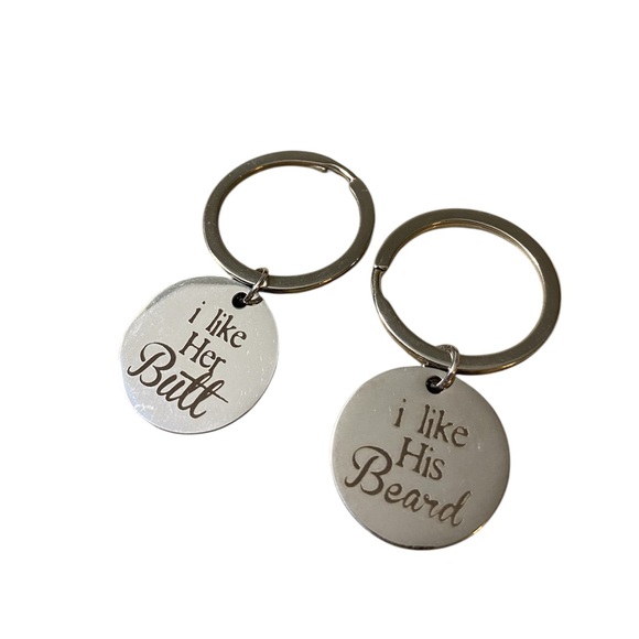 ANY 2/$18! 2 Piece Stainless Steel Funny Keychainain/Backpackck Charm - Picture 3 of 3
